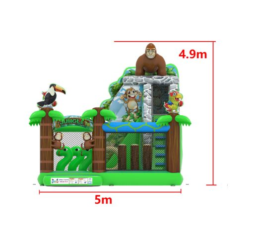 dimension chateau gonflable "jungle"